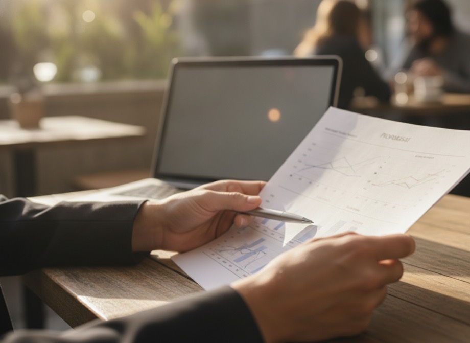 SEO Pricing Brisbane, a business owner reviewing an SEO proposal