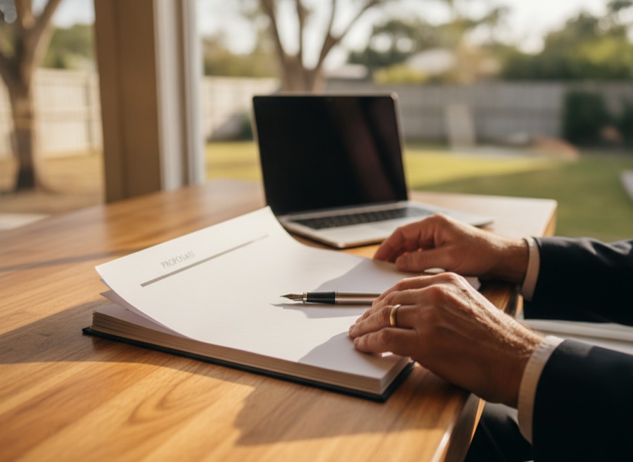 SEO Pricing Sydney, a business owner reviewing an SEO proposal